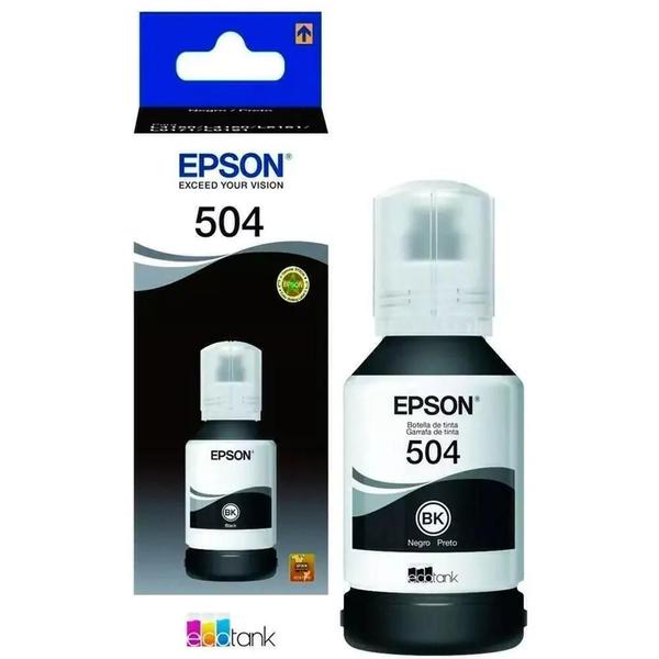 kit 04 Garrafas de Tintas T504 Preto para impressora L4150 - Eps0n Imagem de kit 04 Garrafas de Tintas T504 Preto para impressora L4150