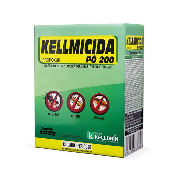 Imagem de Kit 04 Inseticida Em Pó 250g Kellmicida Pó 200 Kelldrin