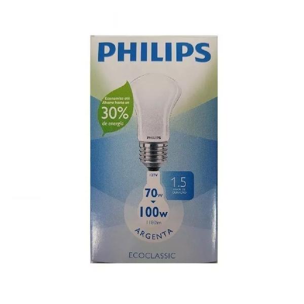 Kit 04 lâmpada incandescente 70w 127v e27 ecoclassic philips Imagem de Kit 04 lâmpada incandescente 70w 127v e27 ecoclassic philips