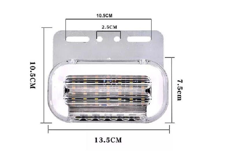 Imagem de kit 04  Lanternas Led Vermelha 12V Caminhão Lateral baú Carroceria Utilitaro KLX Qualidade e Inovação