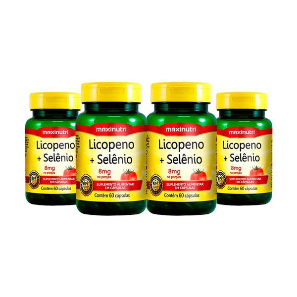 Kit 04 Licopeno mais Selenio Anti OX 500mg 60 Capsulas Loja Maxinutri Imagem de Kit 04 Licopeno mais Selenio Anti OX 500mg 60 Capsulas Loja Maxinutri