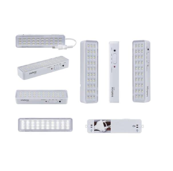 Imagem de Kit 04 Luminária Luz Emergência Lea 30 Leds Intelbras Bivolt