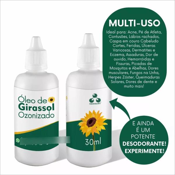 Imagem de Kit 04 Oleos De Girassol Ozonizado 30ml Ozonioterapia