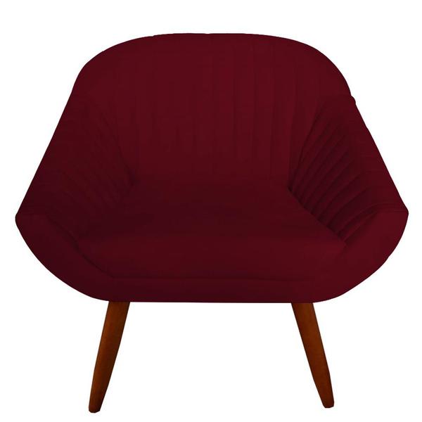 Imagem de Kit 04 Poltrona Anitta Pés Palito Suede Marsala - D'Classe Decor