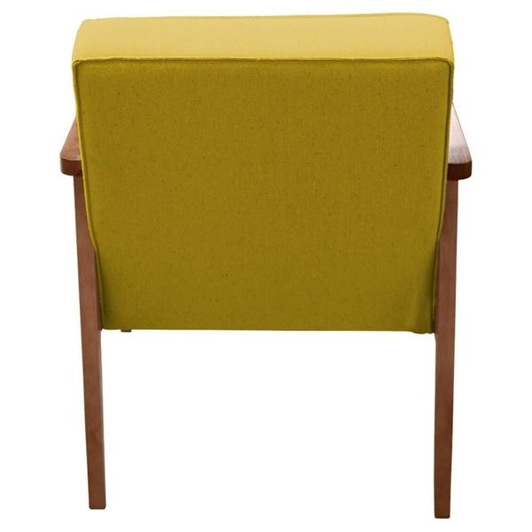 Imagem de Kit 04 Poltrona Cadeira Miami Luxo Recepção Sala Escritório Madeira Suede Amarelo - Ahazzo Móveis