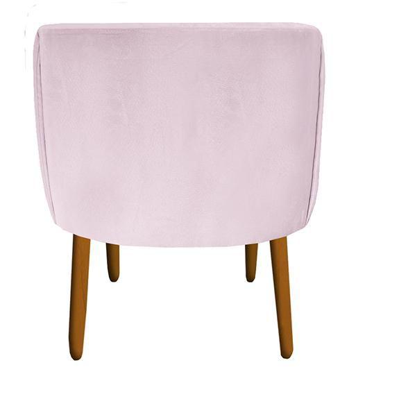 Imagem de kit 04 Poltrona Julia Decoração Salão Cadeira Escritório Recepção Estar Amamentação Suede Rosa Bebê - D'Classe Decor