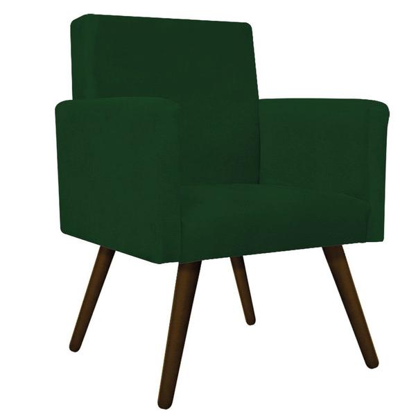 Imagem de kit 04 Poltronas Arenzza Palito Tabaco Suede Verde - DAMAFFÊ MÓVEIS