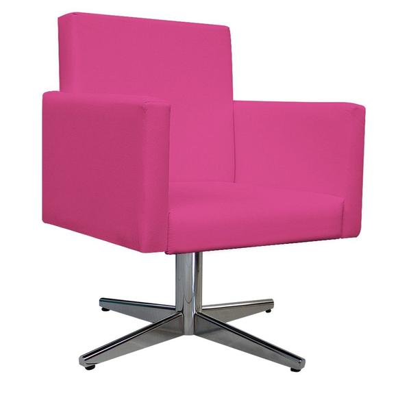 Imagem de Kit 04 Poltronas Decorativas Arenzza Base Giratória de Metal Corano Pink - KDAcanto Móveis