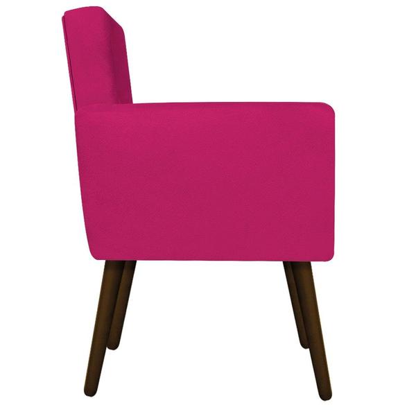 Imagem de kit 04 Poltronas Decorativas Arenzza Palito Tabaco Suede Pink - KDAcanto Móveis