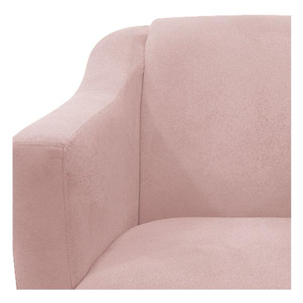 Imagem de kit 04 Poltronas Decorativas Babel Sala de Estar Recepção Suede Rosê - DAMAFFÊ MÓVEIS