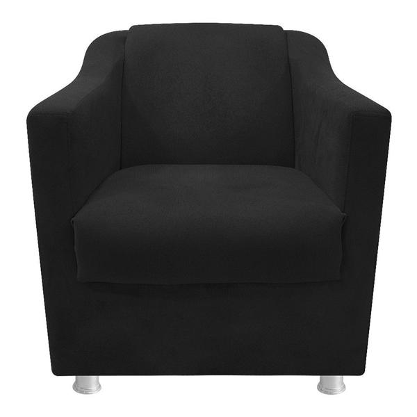 Imagem de kit 04 Poltronas Decorativas Babel Suede Preto - DAMAFFÊ MÓVEIS