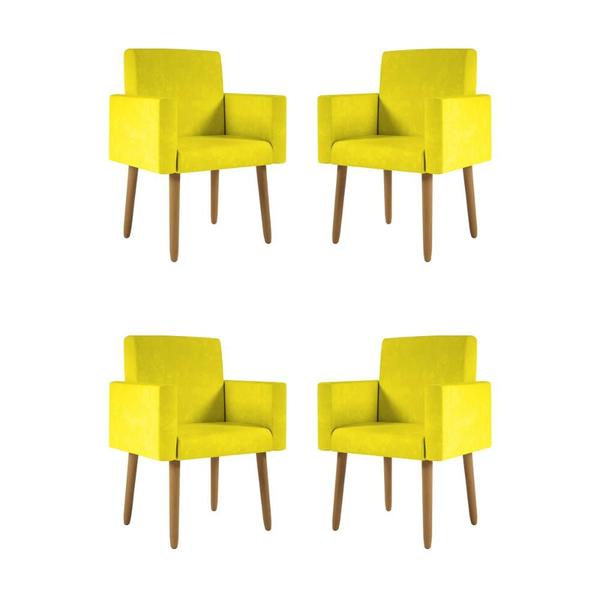 Imagem de Kit 04 Poltronas Decorativas - Cadeira Escritório Recepção