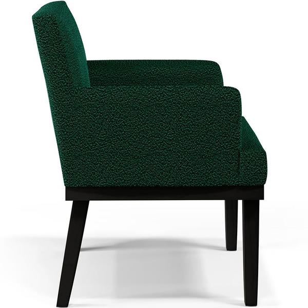 Imagem de Kit 04 Poltronas Decorativas Sala de Estar Base Preto Beatriz W01 Bouclê Verde - Lyam Decor