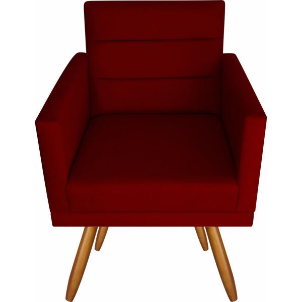 Imagem de Kit 04 Poltronas Luxo Decorativas Nina Suede Marsala