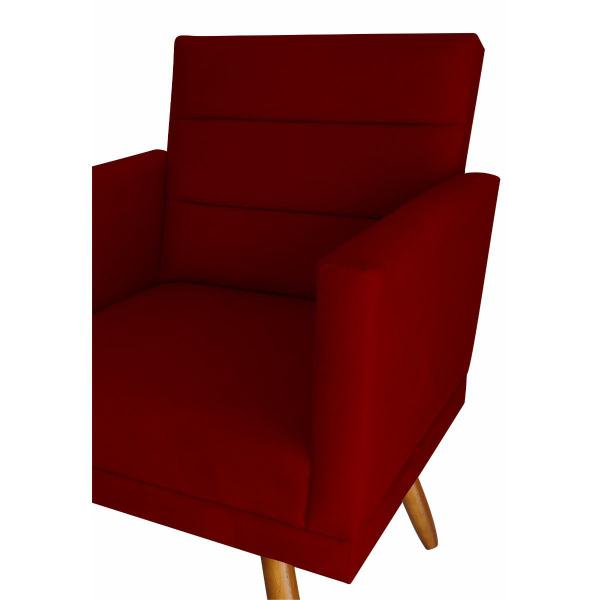 Imagem de Kit 04 Poltronas Luxo Decorativas Nina Suede Marsala