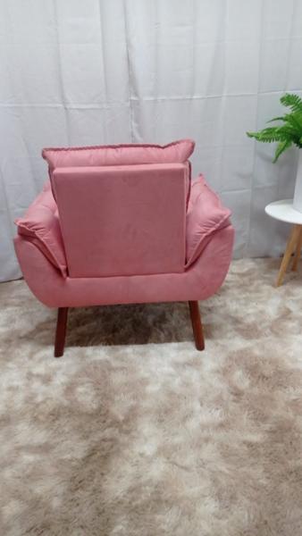 Imagem de Kit 04 poltronas opala suede rose - pandora decor