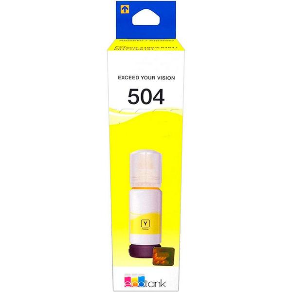 Imagem de Kit 04 Refil de Tintas T504 Amarelo para impressoras Tank L4150