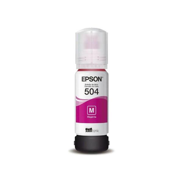 Imagem de Kit 04 Refil Tinta T504 L4150 L4160 L6161 L6191 L6171 Original Magenta