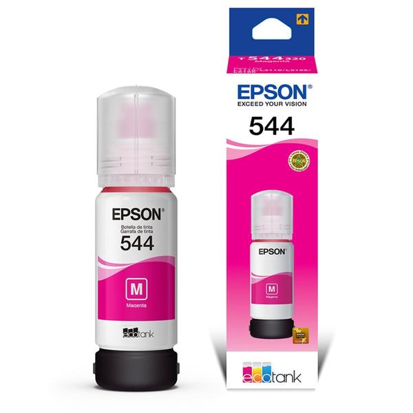 Imagem de Kit 04 Refis Tinta Original Para Uso Em T544 L3110 L3150 Magenta