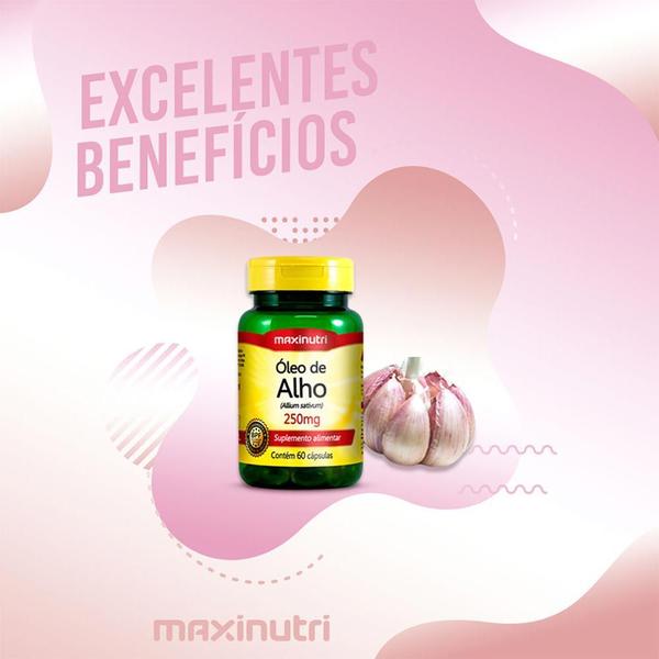 Imagem de Kit 04 Suplemento Óleo de Alho 250mg 60 Cápsulas Maxinutri