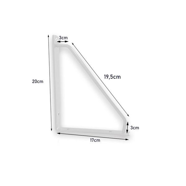 Imagem de Kit 04 Suporte Munique para Prateleira de 15mm - Branco