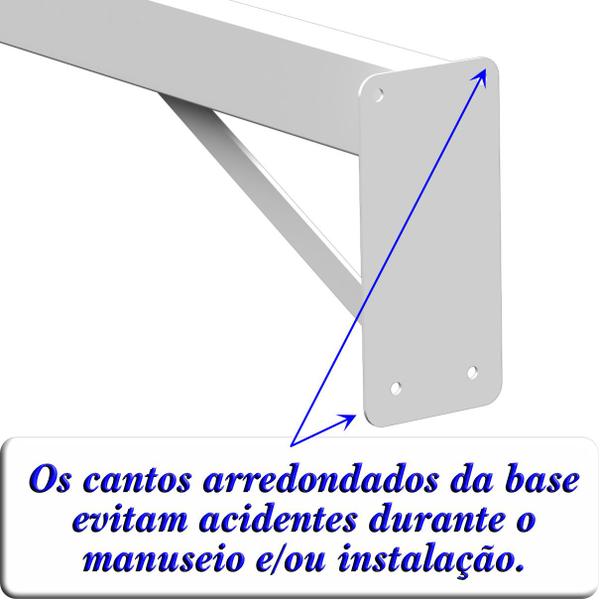 Kit 04 Suportes para Pia Cozinha Granito Parafusar Grapa Bancada Mármore 50 cm Robusto - Branco - MULTIFORMA Imagem de Kit 04 Suportes para Pia Cozinha Granito Parafusar Grapa Bancada Mármore 50 cm Robusto - Branco