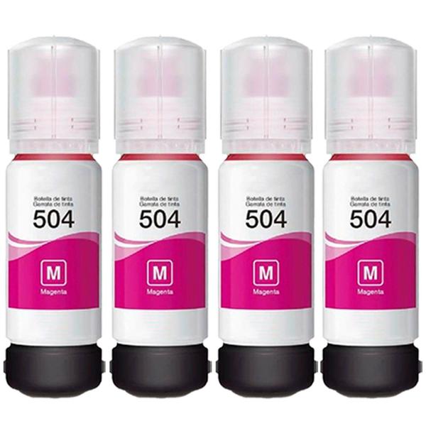 Imagem de Kit 04 tintas T504 504 para L6171 Magenta