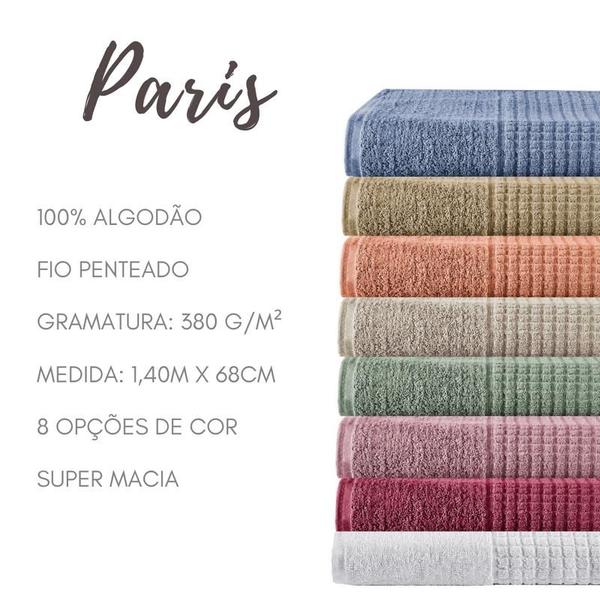 Imagem de Kit 04 Toalhas de Banho 100% Algodao Hipoalergenica Super Macia Paris  Rosa Barroco