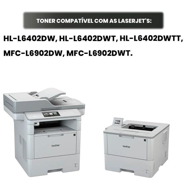 Imagem de Kit 04 toner TN3492 compatível para impressora brother