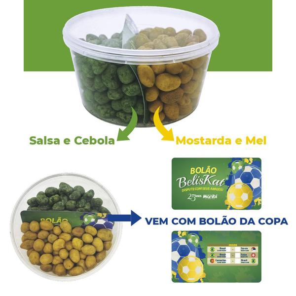 Kit 04x Amendoim Crocante Beliskat Copa Edição Limitada 240g Imagem de Kit 04x Amendoim Crocante Beliskat Copa Edição Limitada 240g