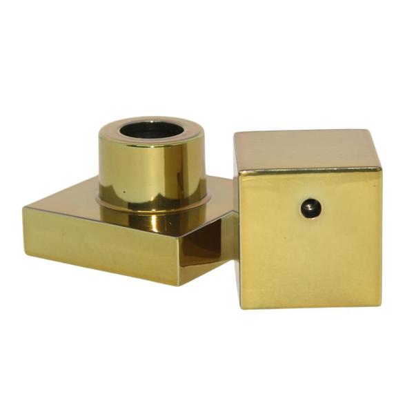 Imagem de Kit 05 Acabamentos Registro Volante Quadrado Metal Dourado