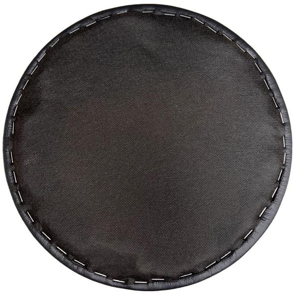 Imagem de Kit 05 Assentos Redondo Banqueta Cadeira Estofados Poltronas H02 Corano Preto 35 cm - Lyam Decor