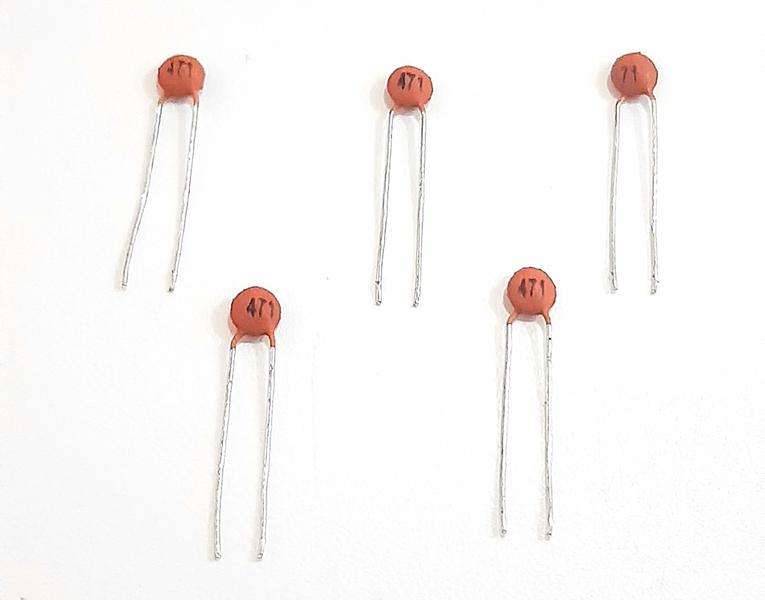 Imagem de Kit 05 Capacitor Cerâmico 470pf / 0,47nf 20v