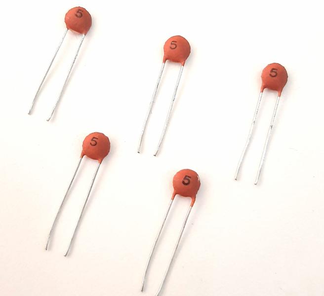 Imagem de Kit 05 Capacitor Cerâmico 5pf / 50v