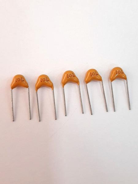 Imagem de Kit 05 Capacitor Cerâmico Monolítico 100pf / 101 / 50v