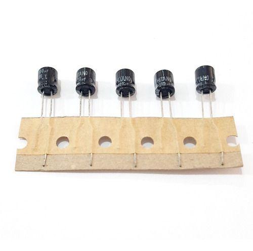 Kit 05 Capacitor Eletrolítico 100uf 16v 105ºc Marca Hitano Imagem de Kit 05 Capacitor Eletrolítico 100uf 16v 105ºc Marca Hitano