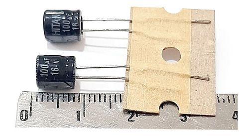 Kit 05 Capacitor Eletrolítico 100uf 16v 105ºc Marca Hitano Imagem de Kit 05 Capacitor Eletrolítico 100uf 16v 105ºc Marca Hitano