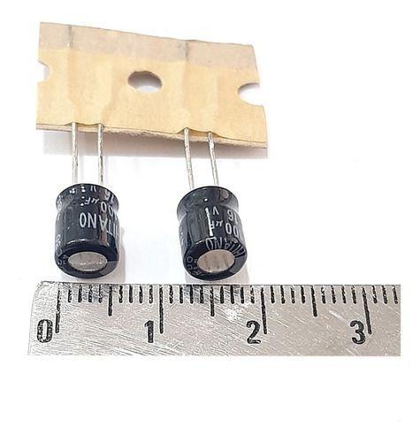 Kit 05 Capacitor Eletrolítico 100uf 16v 105ºc Marca Hitano Imagem de Kit 05 Capacitor Eletrolítico 100uf 16v 105ºc Marca Hitano