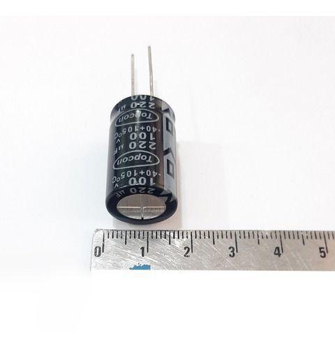 Imagem de Kit 05 Capacitor Eletrolitico 220uf 100v 105ºc Marca Topcon