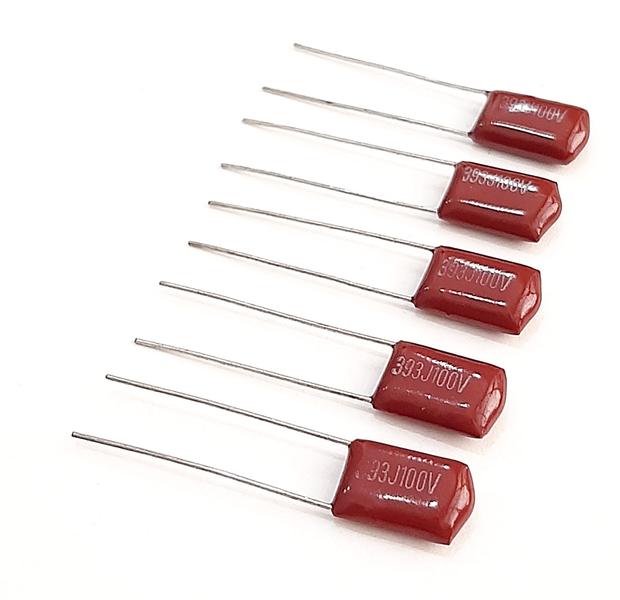 Imagem de Kit 05 Capacitor Poliester 0,039UF 39NF 100v