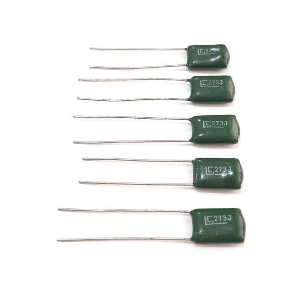 Imagem de Kit 05 Capacitor Poliéster Metalizado 27nf / 27k 100v