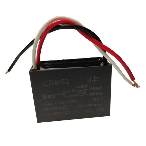 Imagem de Kit 05 capacitor polipropileno 1,5 2,5x450v quadrado cbb61