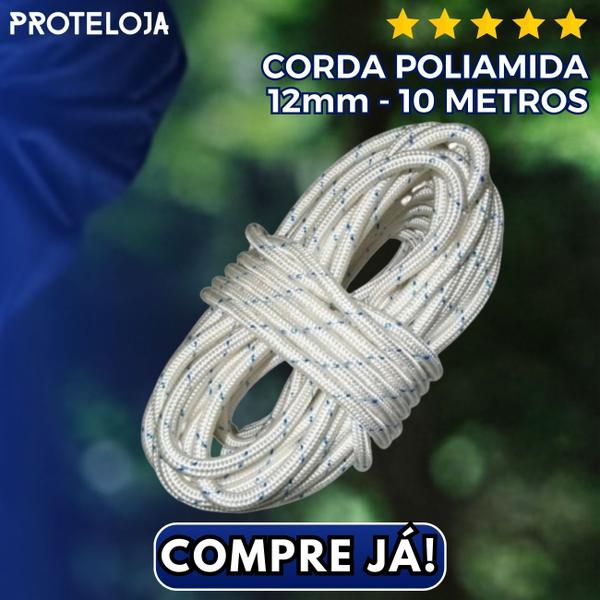 Imagem de Kit 05 Corda Poliamida 12mm Nr18 trava quedas Trabalho em Altura 10 Metros