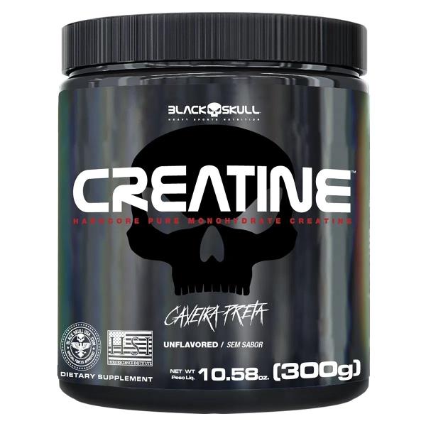 Imagem de Kit 05 Creatina Monohidratada Creatine 300g Black Skull