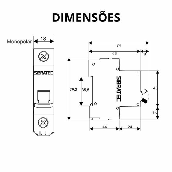 Imagem de Kit 05 disjuntor din mono  c401 1p - 40a - 5ka 240/415v