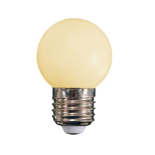 Imagem de Kit 05 Lâmpada Bolinha Mini Bulbo Led 1w E27 Luz E Decoração Branco Quente 110v