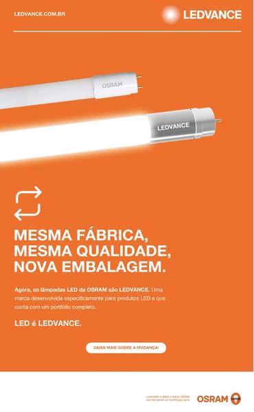 Imagem de Kit 05 lampadas led tubo t8 9w 4000k 900lm biv g13 - osram