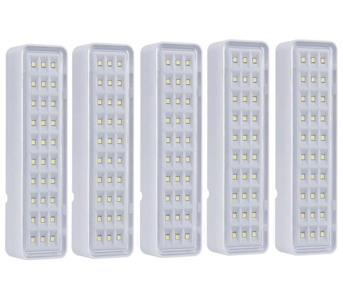 Imagem de Kit 05 Luminária Luz Emergência Lea 30 Leds Intelbras Bivolt