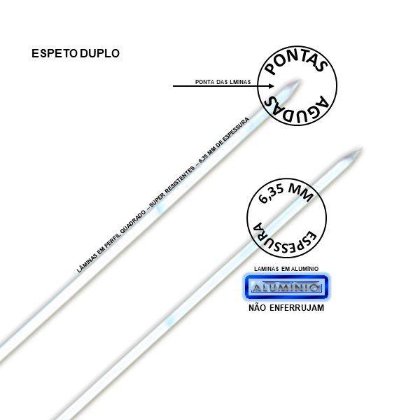 Imagem de Kit 05 Pçs Espeto Churrasco Alumínio Duplo  75 Cm Cabo Madeira Revestido  Alumínio