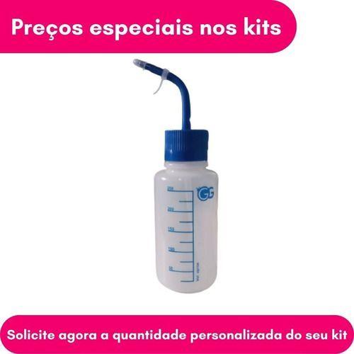 Imagem de Kit 05 Pissetas Plástica Almotolia Graduada 250ml Bico Curvo